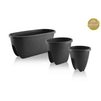 Gardenico Balkónový kvetináč na zábradlie Balconia OVI zelená, pr. 60 cm, pr. 60 cm