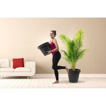 Gardenico Kvetináč Metro Twist 'n' Roll antracit, 29 x 26,5 cm, 29 cm