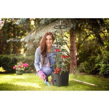 Gardenico Pestovateľská nádoba na paradajky antracit, pr. 29 cm, S