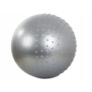 Gymnastická masážna lopta 55 cm s pumpičkou, sivá