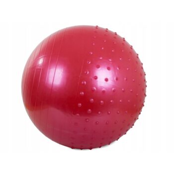 Gymnastická masážna lopta 60 cm s pumpičkou, červená