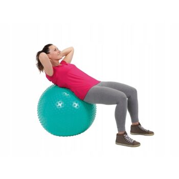 Gymnastická masážna lopta 60 cm s pumpičkou, modrá