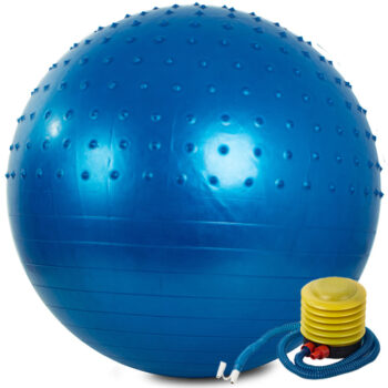 Gymnastická masážna lopta 60 cm s pumpičkou, modrá