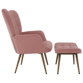 Kreslo HABEN predstavuje harmonické spojenie štýlu a komfortu. Jeho čalúnenie tvorí príjemná zamatová látka Velvet v elegantnom ružovom odtieni, ktorá mu dodáva luxusný vzhľad. Súčasťou balenia je aj praktická podnož s rozmermi (ŠxHxV): 56,5x40x39 cm,…