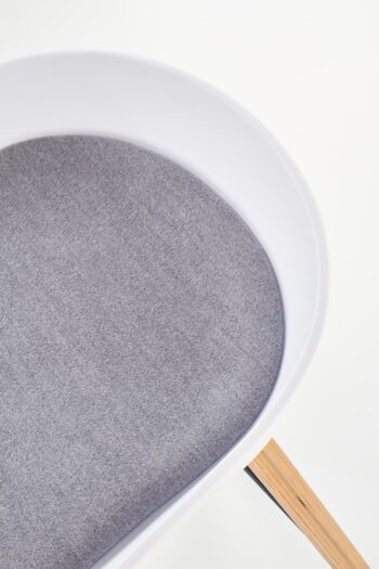 HALMAR H-86 barová stolička biela / sivá – Obrázok 6