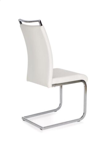 HALMAR K250 jedálenská stolička biela / chróm – Obrázok 2