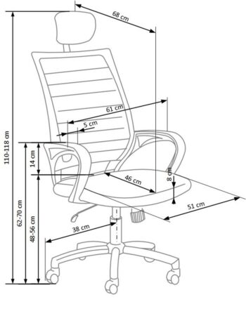 HALMAR Socket kancelárska stolička s podrúčkami čierna / biela - Image 2