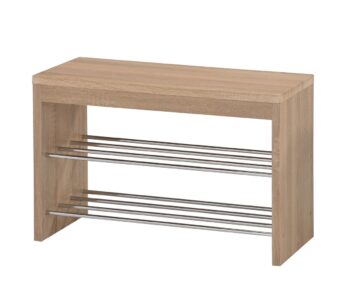 Botník s lavicou ST-7 je vyrobený z chrómovanej ocele a laminovanej MDF vo farbe dub sonoma. Obsahuje 2 odkladacie plochy na uloženie vašich topánok. Vrchnú drevenú dosku možno využiť na sedenie. Botník je vhodné umiestniť do moderne zariadenej predsiene. Rozmery botníka sú (ŠxHxV):…