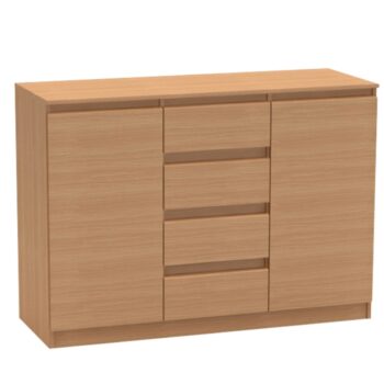 Dvojdverová komoda so zásuvkami Hany 2 New 10 v elegantnom bukovom prevedení je ideálnym riešením pre tých, ktorí hľadajú praktický a moderný nábytok do svojho interiéru. Táto komoda ponúka dostatok úložného priestoru vďaka dvom dverám a trom priestranným zásuvkám, čo ju robí…