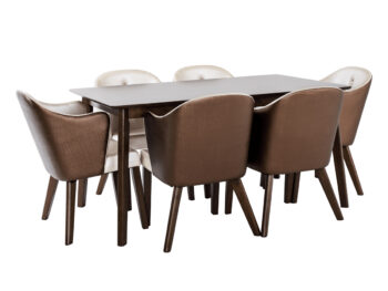 Predstavujeme vám jedálenský set Harison 1+6, ktorý je ideálnym riešením pre vašu modernú domácnosť. Tento elegantný set vyniká svojím štýlovým dizajnom a kvalitným spracovaním, ktoré zaručuje dlhú životnosť a pohodlie pri každom stolovaní.