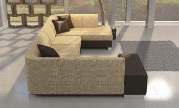 HAVAJ je moderná účková sedačka. Jemná elegancia je spojená s moderným dizajnom, ktorý sa prejavuje najmä v nízkych pohodlných opierkach. Rozmer (š/h/v) 335/167-207/73 cm. Sedačka má funkciu rozkladu - plocha na spanie má rozmer 125 x 280 cm. Sedák je tvorený vlnovcovou pružinou. Sedačka má aj úložný priestor. Hĺbka sedu je 65 cm, výška sedu je 43 cm. Viac rozmerov nájdete na obrázku v galérii produktu.Farebné prevedenie v poťahu aký je uvedený na hlavnom obrázku - látka Berlin 01 na sedacej časti a ekokoža Soft 11 na korpuse. Pravé prevedenie. V ponuke viacero farebných prevedení.