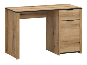 Písací stôl Helio 1D1S/120 v elegantnom prevedení dub evoke a čierna je ideálnym riešením pre moderné interiéry. Tento stôl, značky KONDELA, ponúka praktické využitie v detskej izbe alebo pracovni, kde sa vyžaduje funkčnosť a štýlový dizajn.