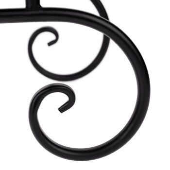 KONDELA Hlakon kovový stojan na kvety čierna – Obrázok 5