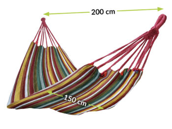 NABBI HMK hojdacia sieť 200x150 cm farebné pásy - Image 2