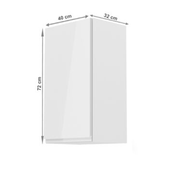 Horná skrinka AURORA G40 L umožňuje vyskladať si kuchyňu podľa vlastných predstáv. Rozmery skrinky sú (ŠxHxV): 40x32x72 cm. Skrinka je s dvierkami. Vo vnútri nájdete jednu policu. Dvierka sú bez úchytky a otvárajú sa do ľavej strany. Je vyrobená z kvalitnej MDF (drevovláknitá doska) a korpus…