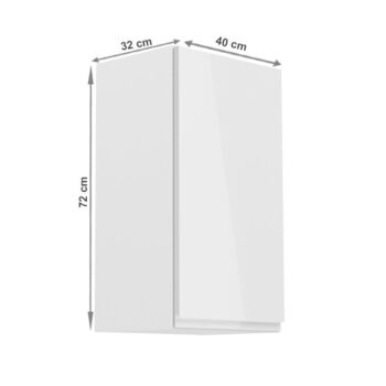 Horná skrinka AURORA G40 P umožňuje vyskladať si kuchyňu podľa vlastných predstáv. Rozmery skrinky sú (ŠxHxV): 40x32x72 cm. Skrinka je s dvierkami. Vo vnútri nájdete jednu policu. Dvierka sú bez úchytky a otvárajú sa do pravej strany. Je vyrobená z kvalitnej MDF (drevovláknitá doska) a korpus…