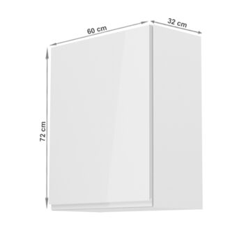 Horná skrinka AURORA G601F L umožňuje vyskladať si kuchyňu podľa vlastných predstáv. Rozmery skrinky sú (ŠxHxV): 60x32x72 cm. Skrinka je s dvierkami. Dvierka sú bez úchytky a otvárajú sa do ľavej strany. Vo vnútri nájdete jednu policu. Je vyrobená z kvalitnej MDF (drevovláknitá doska) a korpus…