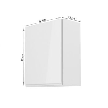 Horná skrinka AURORA G601F L umožňuje vyskladať si kuchyňu podľa vlastných predstáv. Rozmery skrinky sú (ŠxHxV): 60x32x72 cm. Skrinka je s dvierkami. Dvierka sú bez úchytky a otvárajú sa do ľavej strany. Vo vnútri nájdete jednu policu. Je vyrobená z kvalitnej MDF (drevovláknitá doska) a korpus…