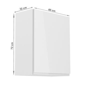 Horná skrinka AURORA G601F P umožňuje vyskladať si kuchyňu podľa vlastných predstáv. Rozmery skrinky sú (ŠxHxV): 60x32x72 cm. Skrinka je s dvierkami. Dvierka sú bez úchytky a otvárajú sa do pravej strany. Vo vnútri nájdete jednu policu. Je vyrobená z kvalitnej MDF (drevovláknitá doska) a korpus…