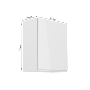 Horná skrinka AURORA G601F P umožňuje vyskladať si kuchyňu podľa vlastných predstáv. Rozmery skrinky sú (ŠxHxV): 60x32x72 cm. Skrinka je s dvierkami. Dvierka sú bez úchytky a otvárajú sa do pravej strany. Vo vnútri nájdete jednu policu. Je vyrobená z kvalitnej MDF (drevovláknitá doska) a korpus…