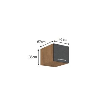 S hornou skrinkou VEGA 40 NAGU-36 1F si vyskladáte kuchyňu vašich snov. Rozmery skrinky sú (ŠxHxV): 40x57x36 cm. Moderný vzhľad zaručuje farebná kombinácia sivá matná a dub lancelot. Vyrobená je z laminovanej DTD (drevotriesková doska). Disponuje dvierkami, s ktorými je jednoduchá manipulácia aj…