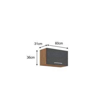 S hornou skrinkou VEGA 60 GU-36 1F si vyskladáte kuchyňu vašich snov. Rozmery skrinky sú (ŠxHxV): 60x31x36 cm. Moderný vzhľad zaručuje farebná kombinácia sivá matná a dub lancelot. Vyrobená je z laminovanej DTD (drevotriesková doska). Disponuje dvierkami, s ktorými je jednoduchá manipulácia aj…