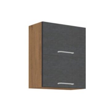 S hornou skrinkou VEGA 60 GU-72 2F si vyskladáte kuchyňu vašich snov. Rozmery skrinky sú (ŠxHxV): 60x31x71,5 cm. Moderný vzhľad zaručuje farebná kombinácia sivá matná a dub lancelot. Vyrobená je z laminovanej DTD (drevotriesková doska). Disponuje dvomi dvierkami, s ktorými je jednoduchá manipulácia…