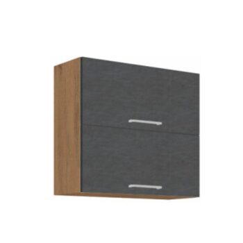S hornou skrinkou VEGA 80 GU-72 2F si vyskladáte kuchyňu vašich snov. Rozmery skrinky sú (ŠxHxV): 80x31x71,5 cm. Moderný vzhľad zaručuje farebná kombinácia sivá matná a dub lancelot. Vyrobená je z laminovanej DTD (drevotriesková doska). Disponuje dvomi dvierkami, s ktorými je jednoduchá manipulácia…