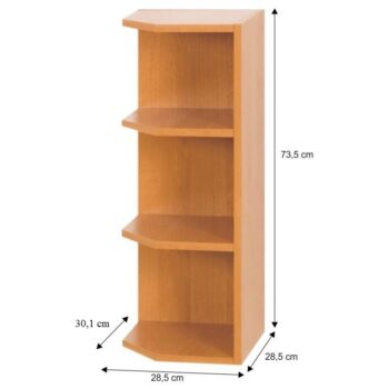 Zaobstarajte si hornú rohovú skrinku LORA MDF NEW KLASIK W30N L, s ktorou si vyskladáte kuchyňu snov. Skrinka je v ľavom prevedení a je otvorená, takže v nej môžete vystaviť na obdiv predmety, ktoré si to zaslúžia. Je vyrobená z klasickej laminovanej DTD (drevotriesky). Rozmery skrinky sú (ŠxHxV):…
