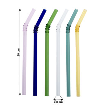 Predstavujeme vám sklenené slamky Hotcold Typ 19 v kombinácii farieb, ktoré sú ideálnym doplnkom pre každú domácnosť. Tieto slamky sú vyrobené z kvalitného borosilikátového skla, čo im dodáva nielen elegantný vzhľad, ale aj vysokú odolnosť voči teplotným výkyvom. S dĺžkou 20 cm a priemerom 0,8…