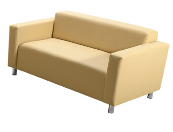 Elegantný dvojsedák HUGI v  minimalistickom dizajne je tá správna voľba do moderných interiérov. Komfortné sedenie zabezpečuje vlnovcová pružina vyplnená PUR penou. Eleganciu podčiarkujú pochrómované nožičky. Sedačka má rozmer v/š/h 70 x 146 x 78 cm, výška sedu 40 cm. Cena je za vzorové prevedenie v ekokoži Madryt 111. V ponuke aj sedačka s možnosťou výberu poťahovej látky. K dvojsedáku je možné dokúpiť aj trojsedák či kreslo.