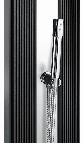 Hanscraft Solárna sprcha DADA CURVE s ručnou sprchou (antracit/inox)