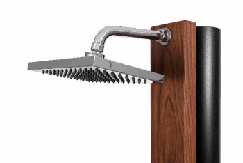 Hanscraft Solárna sprcha NATUR TEAK s oplachom nôh (antracit / imitácia dreva)