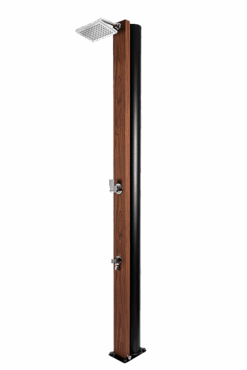 Hanscraft Solárna sprcha NATUR TEAK s oplachom nôh (antracit / imitácia dreva)