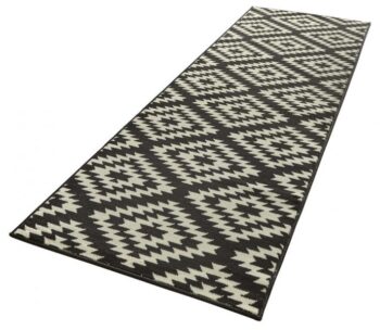 Hanse Home, Behúň Basic 102824, 80x200, čiernobiela, chodba / predsieň