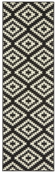 Hanse Home, Behúň Basic 102824, 80x200, čiernobiela, chodba / predsieň