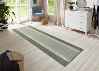 Hanse Home, Behúň Basic 105487 Green, 80x400, zelená, chodba / predsieň
