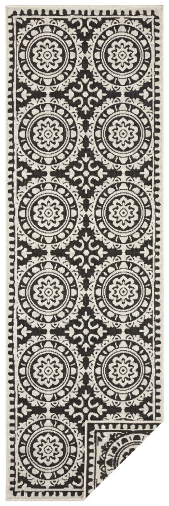 Hanse Home, Behúň Twin Supreme 104129 Black / Cream – na von aj na doma, 80x350, čiernobiela, chodba / predsieň