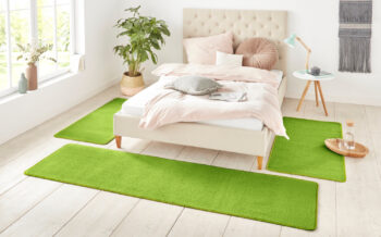Hanse Home, Kobercová sada Nasty 101149 Grün, 3 diely: 70x140 cm (2x), 70x240 cm (1x), zelená, obývacia izba