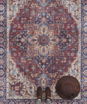 Hanse Home, Kusový koberec Asmar 104000 Plum / Red, 160x230, červená, chodba / predsieň