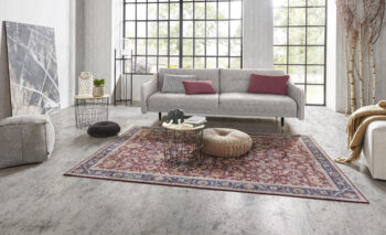 Hanse Home, Kusový koberec Asmar 104004 Bordeaux / Red, 80x200, červená, chodba / predsieň