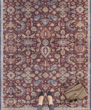 Hanse Home, Kusový koberec Asmar 104004 Bordeaux / Red, 80x200, červená, chodba / predsieň