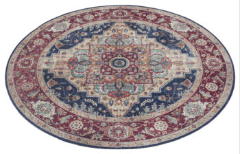 Hanse Home, Kusový koberec Asmar 104017 Indigo / Blue kruh, 160x160 (priemer) kruh, modrá, obývacia izba