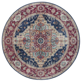 Hanse Home, Kusový koberec Asmar 104017 Indigo / Blue kruh, 160x160 (priemer) kruh, modrá, obývacia izba