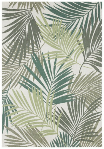 Hanse Home, Kusový koberec Beach 103843 Green / Cream – na von aj na doma, 200x290, zelená, chodba / predsieň