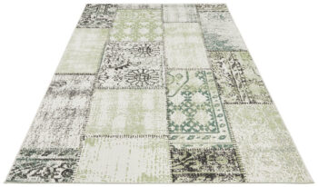 Hanse Home, Kusový koberec Beach 103846 Green / Cream / Black – na von aj na doma, 160x230, zelená, chodba / predsieň