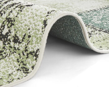 Hanse Home, Kusový koberec Beach 103846 Green / Cream / Black – na von aj na doma, 160x230, zelená, chodba / predsieň