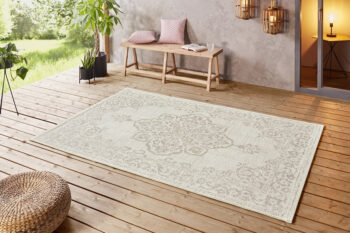 Hanse Home, Kusový koberec Beach 103854 Cream / Beige – na von aj na doma, 240x340, biela, chodba / predsieň