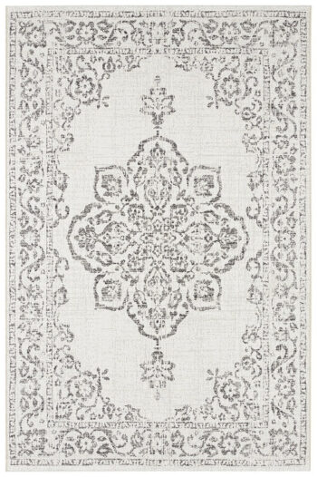 Hanse Home, Kusový koberec Beach 103855 Cream / Grey / Anthracite – na von aj na doma, 120x170, béžová, biela, chodba / predsieň