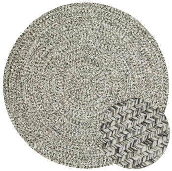 Hanse Home, Kusový koberec Braided 105552 Melange kruh – na von aj na doma, 200x200 (priemer) kruh, béžová, chodba / predsieň
